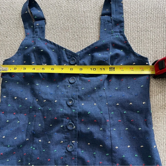 ModCloth Bustier Navy Seamed Tank Top with bowtie back - Picture 5 of 5